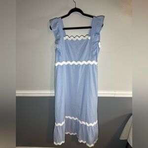 Zesica Ruffled Midi Sun Dress Size L